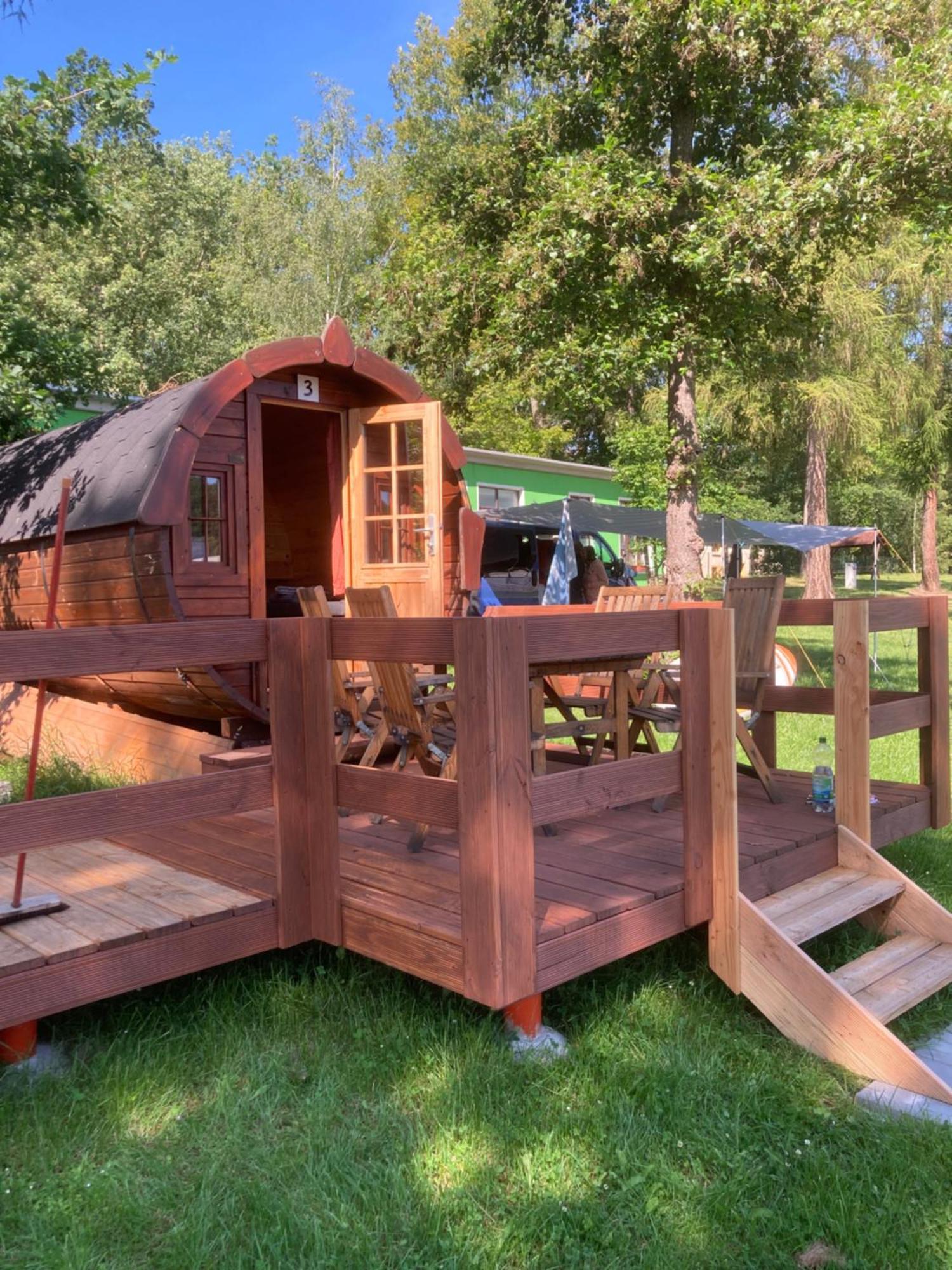 Campingfass Mit Panoramaterrasse Langenbernsdorf ภายนอก รูปภาพ